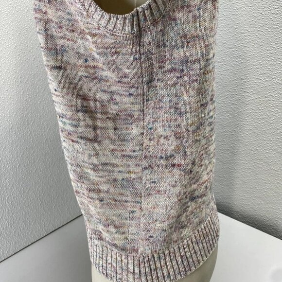 Emilia George Women’s Multicolor Flecks V-Neck Knitted Vest – Size M - Picture 7 of 13